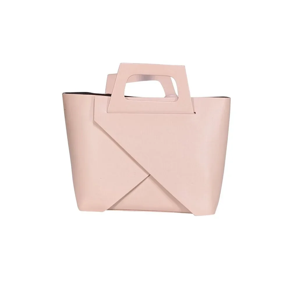 Persaman - Light Pink Leather Satchel Bag